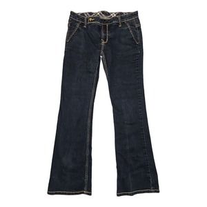 U.S. Polo Assn Jeans 7/8 Juniors Boot Cut Blue Denim Stretch Casual Preppy